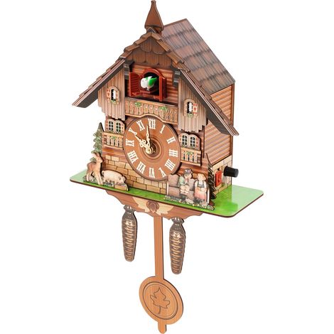 Horloge à coucou faite à la main - Style européen - Forêt Noire - Décoration de la Forêt Noire - Avec mouvement à quartz et appel à coucou (1/5)