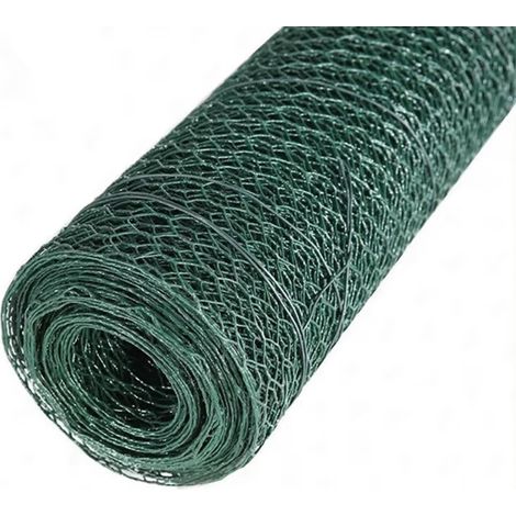 Swanew – Grillage rigide galvanisé 100cm x 25m – Mailles hexagonales 27mm – Résistant aux intempéries – Pour clôtures d'animaux et horticulture (1/5)