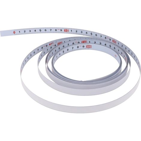 Cinta métrica métrica de acero con escala transparente de doble capa resistente al desgaste para herramientas de carpintería, longitud de 1 a 5 m (5 de izquierda a derecha).