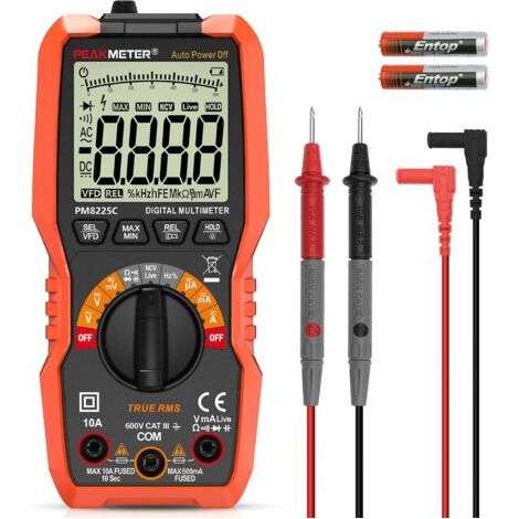 Multimètre 6000 Comptes Plage Automatique Mesure Précisément AC/DC Tension Ampèremètre Résistance Capacitance NCV Fréquence Diode Avec Écran LCD Pour Laboratoire D'école D'électricien Automobile