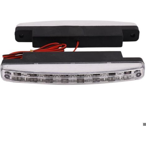 Feu De Jour LED - 8 LED Par Unité - 12 V DC - Universel Pour Voiture SUV Camion - 2 Pièces (1/4)