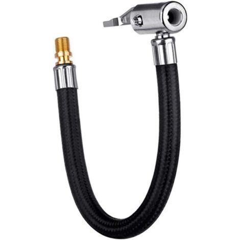 Tire Inflator Hose Adapter 20cm, MoreChioce Braided Tire Inflator Hose Tire Valve Adapter Bicycle Pump Extension Valve Inflator for Car Motorcycle Bike, Non-Dra (1/5)