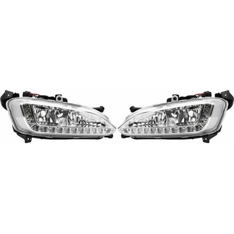 ZVD- 1 paire de feux diurnes de voiture DRL couvercle de feu antibrouillard pour Hyundai Santa Fe/IX45 2013-2015 (1/4)