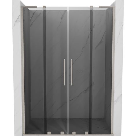 Mexen Velar L Duo Schiebetüren 140 cm, Graphit, gebürsteter Nickel - 871-140-003-42-97 (1/5)
