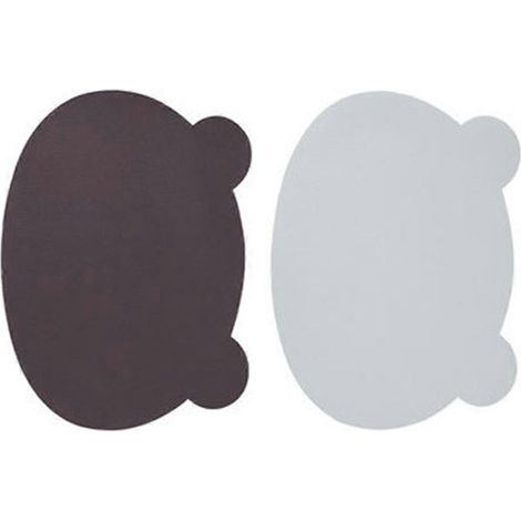 Tapis isolant thermique pour table de cuisine occidentale, utilisable au four, au micro-ondes, au réfrigérateur et au lave-vaisselle. Décoration de cuisine. Blanc et marron. (1/5)