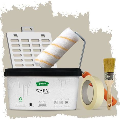 Pittura - PECTRO - Uno Strato - Colore LIN - 4L - Kit Completo Incluso