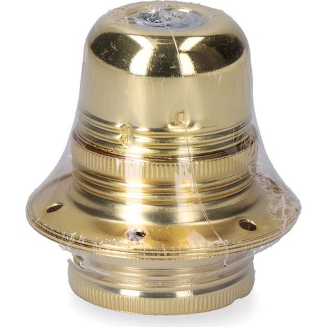 E27 Metallfassung, 100 W 250 V, gold, ø60 x 40 mm (eingeschweißt)