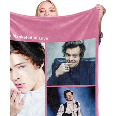 Tapis étoilé personnalisé Harry Styles BL600H, 150x200cm, couverture décorative tendance (1/3)