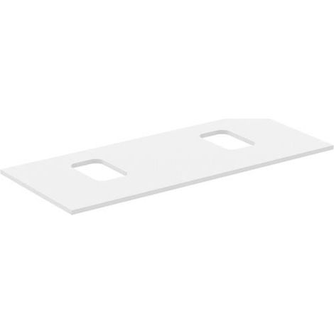 Plaque IS WT i.life B 2 découpes r/l pour 2 coquilles 1202x507x18mm blanc mat
