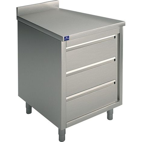 Bloc De 3 Tiroirs GN 1/1 Avec Dosseret, 500X700 mm - Mastro