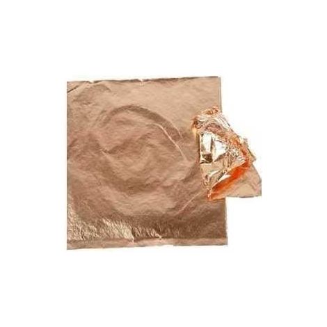 Feuille à dorer, feuille 16x16 cm, copper, 25flles