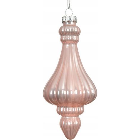 Boule de Noël en verre pour sapin, 15 cm, rose et violet, 1 pièce (1/4)