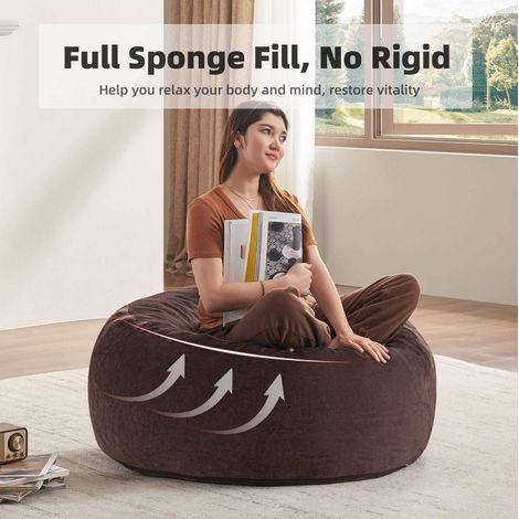 Fauteuil Poire 3FT pour Adultes, Coussin Souple et Confortable, adapté au Salon et Balcon (1/5)