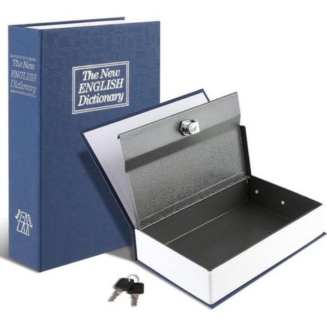 1 Coffre-fort, Serrure à clé, Fausse forme de livre, Design discret, Pour maison et bureau