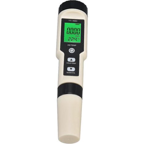 Stylo testeur d'hydrogène pour la qualité de l'eau, haute sensibilité, écran LCD rétroéclairé, appareil de mesure numérique de l'hydrogène pour aquariums, jardinage, laboratoires et piscines. (1/5)