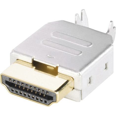 HDMI embase mâle horizontale BKL Electronic 0905004 Nombre de pôles: 19 argent 1 pc(s) D11861 (1/3)