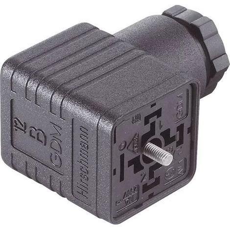 Hirschmann 931-969-100 3P+E PG9 IP65 connector - GDM 3009 sw - Black