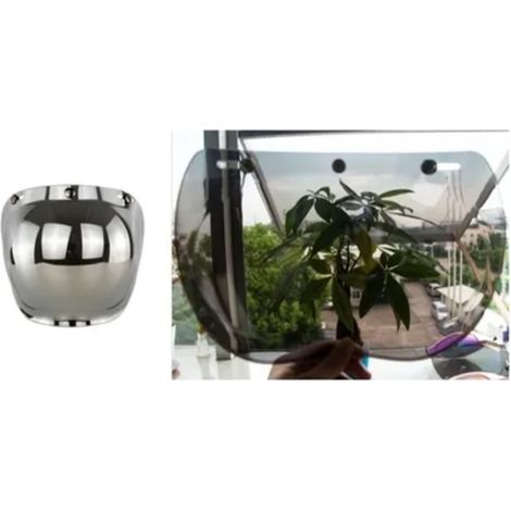 Visière rétro bulle pour moto, lentille en polycarbonate, pare-brise à 3 fixations avec cadre, couleur argent (1/5)