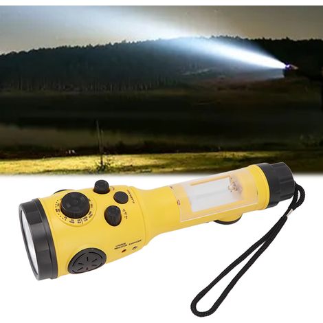 Multifunktionale LED-Taschenlampe zur Katastrophenvorsorge, AM/FM-Radio, SOS-Alarm, Notarbeitsleuchte (1/5)