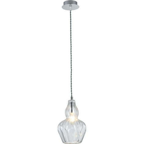 Eustoma Plafonnier Dome Nickel, 1 lumière, E14
