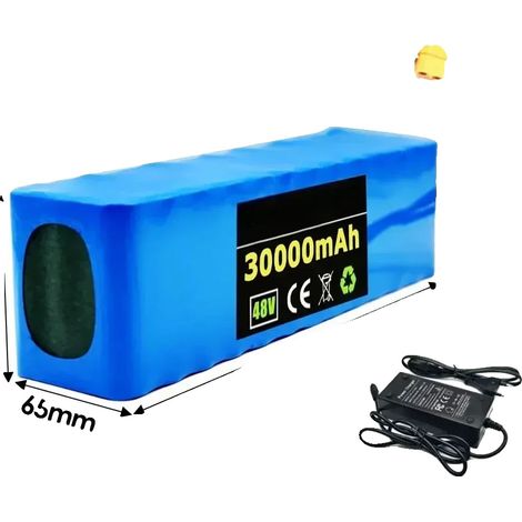 Batería de iones de litio, capacidad de 30 Ah, compatibilidad con 48 V, cargador XT60-DC (1/2)