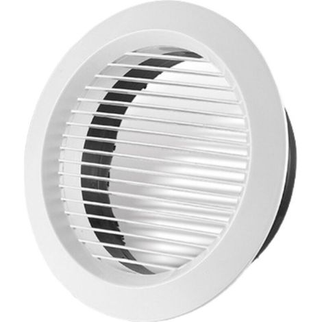 Capuchon de couvercle de tuyau de conduit de sortie de ventilation intérieure circulaire à grille ronde d'aération, ventilateur d'extraction , 125mm (1/5)