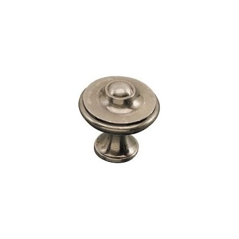 Bouton lyonnais laiton vieil argent - Hauteur : 30 mm - Diamètre : 30 mm - Décor : Vieil argent - FOSUN