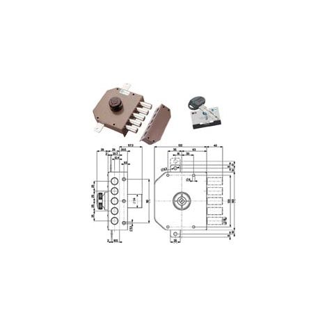 SERRATURA TRIPLICE APPL.S/SCROCCO C/POMOLO A POMPA CHIAVE PIATTA 30621- - mm.60 DX cilindro ø mm.34 (30621VD6AX) - 1 pezzi MOTTURA