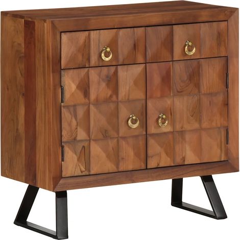 Pratica cassettiera vintage 70 x 35 x 70 cm ampio spazio di archiviazione atmosfera retrò in legno di acacia 020047282
