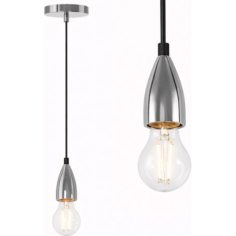 LAMPADA da SOFFITTO PENSILE MONTATURA CHROME APP358-1CP (1/5)