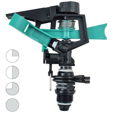 Aspersor ferrestock sec-cir plástico duradero 14 m