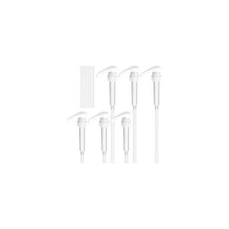 Lot de 6 Distributeurs de Savon Pompe de Rechange, Idéal pour Shampoing, Gel Douche et Savon Liquide, Flexible Long