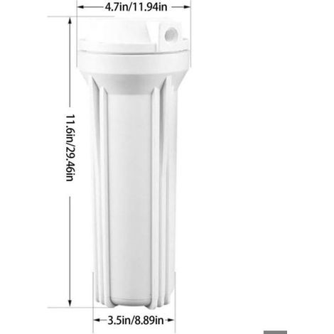 Boîtier Filtre Osmose Inverse - 25 4 Cm - Pour Systèmes Purification Eau Cuisine Et Installations Publiques - 1 Pièce (1/4)