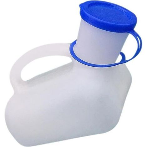 Orinatoio portatile da 1000 ml per uomo e donna con maniglia per il trasporto, ideale per il campeggio, WC mobile per uomo. (1/4)
