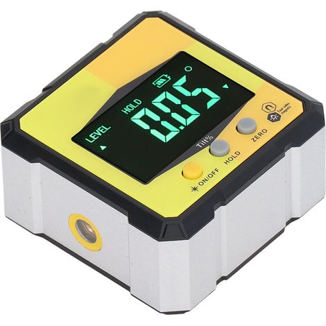 Inclinomètre numérique magnétique avec cube laser et rapporteur d'angle (1/5)