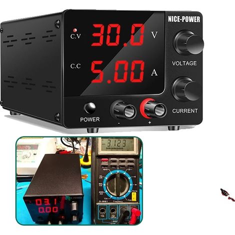 Fuente de alimentación ajustable, diseño compacto, control preciso de voltaje, Mini 30V 5A 150W, CA 100-240V (1/2)