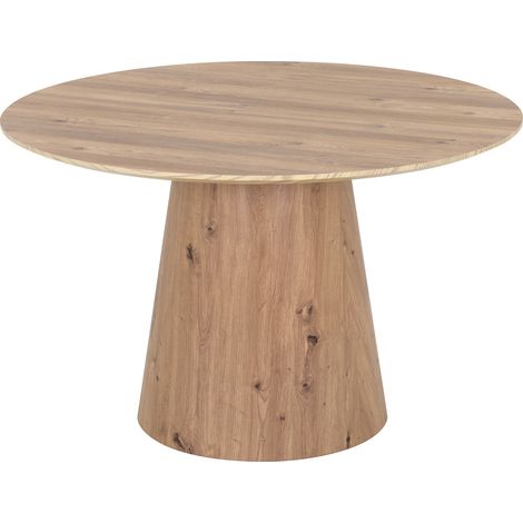 Mesa de comedor SYLVIA con tablero de melamina de 25 mm y estructura de MDF (Ø 120 x 75 cm) - MOG CASA (1/5)