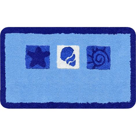 Kleine Wolke Badteppich Beach azur, 55 x 65 cm Badteppich