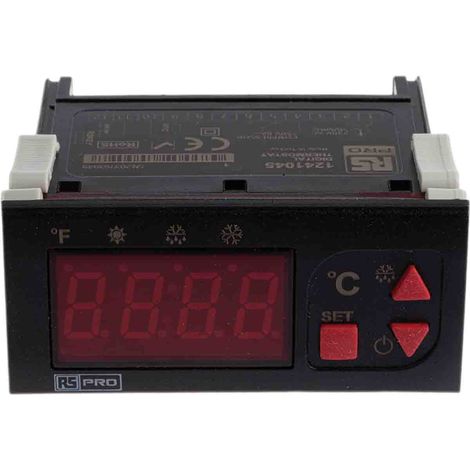 Contrôleur de température Marche/Arrêt, 230 V c.a., 1 sortie sorties Relais, 1 entrée entrées CTN, 77 x 35mm ( Prix pour 1 ) (1/5)