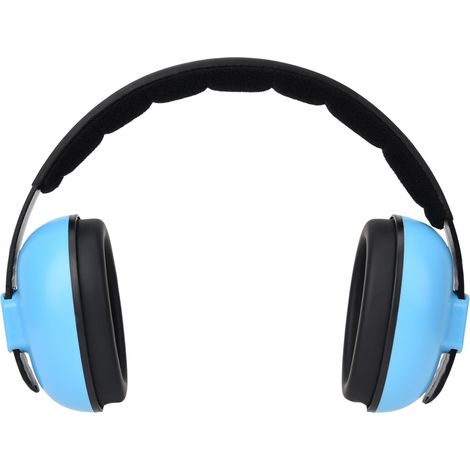 Ortviai Bouchons d’oreilles antibruit pour bébés – Protection auditive en ABS et mousse, atténuation 27 dB, couleur bleue