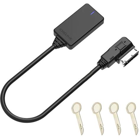 Adaptateur Bluetooth Voiture MMI 3G avec Câble Auxiliaire Audio Musique Sans Fil pour Audi A3 A4 B8 B6 Q5 A5 A7 R (1/5)