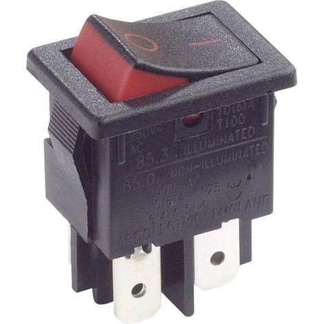 Arcolectric (Bulgin Ltd.) H8550XBAAA Interrupteur à bascule H8550XBAAA 250 V/AC 10 A 2 x Off/On à ac (1/4)