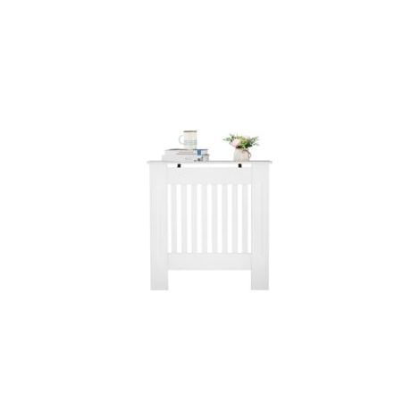 Cache radiateur Simple conception traditionnelle ventilée e1 mdf stripe motif de rayures motif radiateur couvercle blanc - S