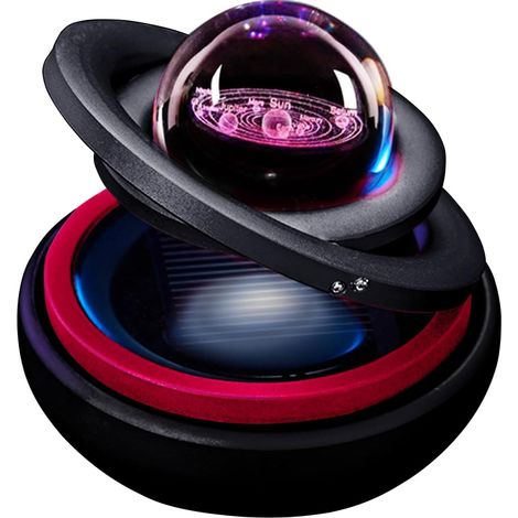 Diffuseur de Parfum Solaire Intelligent Pour Voiture Avec 6 Pastilles Parfumées Accessoires D'intérieur Pour Voitures, Pour Hommes et Femmes-Noir (1/5)