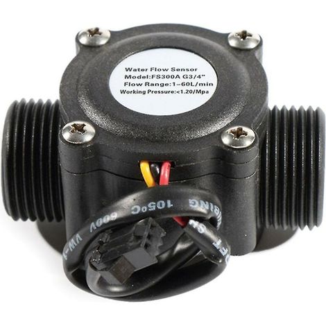 CREA G3/4'' 6-points Turbine Flowmeter Indicator Sensor Gauge Male Thread 1-60l/min