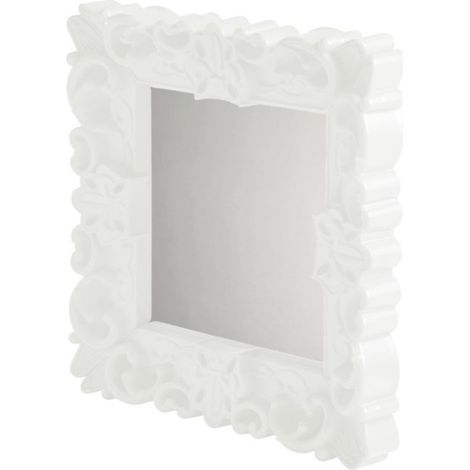 Mirror of Love Bianco - Piccolo specchio di design originale Slide colorato moderno barocco camera ingresso sala da pranzo salotto (1/4)