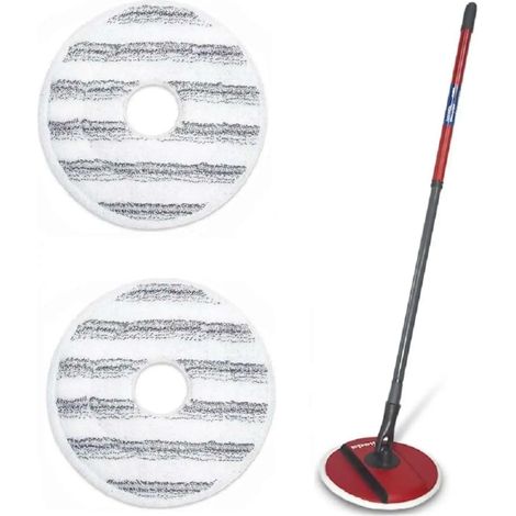 (2 Gris) Recharges de lingettes de rechange pour balai Vileda Clean Spin Mop, lavables en microfibre, idéales pour le nettoyage des sols (1/4)