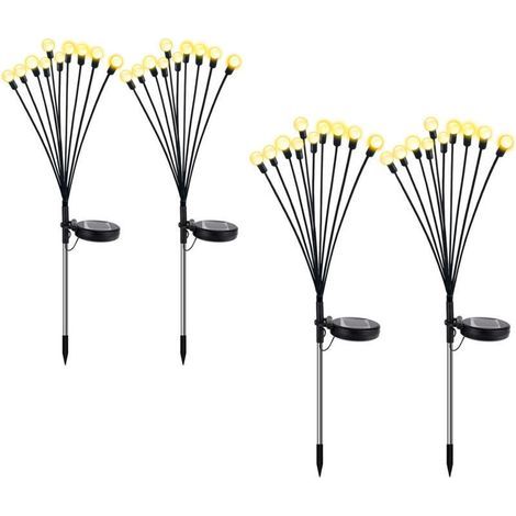 Lampe Luciole Solaire - Étanche pour Balcon, Jardin et Terrasse - Blanc Chaud