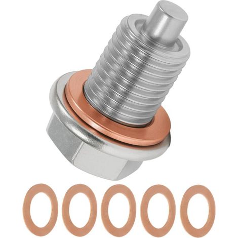Magnetische Ölablassschraube M14x1,5 aus Edelstahl mit Kupferdichtung für Autos, Motorräder und Boote.