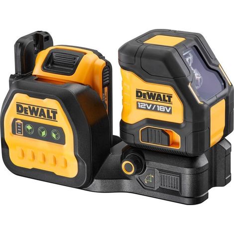 DeWALT - Láser cruzado AKU de 12/18V, alcance de 100 m, con accesorios, 1x batería 2,0 Ah XR, cargador DCE088D1G18
